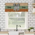 thumbnail image 4 of Home Sweet Home Valances for Windows Plaid Bow Rod Pocket Curtain Valance Window Treatment Short Curtains for Kitchen Living Room, 60"x14", 4 of 5