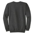 thumbnail image 6 of Mens Core Fleece Classic Crewneck Cotton/Poly fleece Sweatshirt Dark Heather Grey XL, 6 of 6