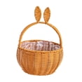 thumbnail image 4 of QualitChoice Easter Rabbit Bucket Hand Crafted Tightly Woven Plastic 18x28cm, 4 of 6