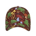 thumbnail image 2 of Naloa Original Classic Low Profile Hat Men Women Baseball Cap Dad Hat Adjustable Unconstructed Frogs and Mushrooms Print Cap, 2 of 9