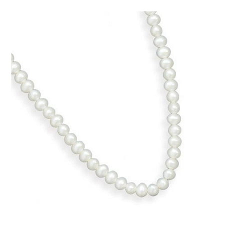Jewelryweb Sterling Silver 15 Inch+2 Inch Extention White Freshwater Cultured Pearl Childrens Necklace