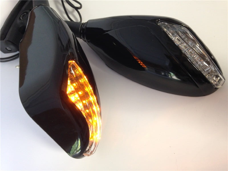 Motorcycle LED Turn Signals Racing Side Mirrors For Triumph Daytona 675 955i MT