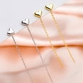 thumbnail image 3 of harmtty 1 Pair Piercing Temperament Lightweight Lady Earrings Small Heart Long Tassel Drop Earrings Jewelry Accessories, 3 of 7