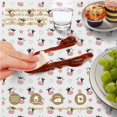 thumbnail image 6 of Cow and Heart White Pattern Round Tablecloth 60"x60", Wrinkle Resistant Wipeable Table Cover for Kitchen Dining Room Picnic Patio and Party, 6 of 6