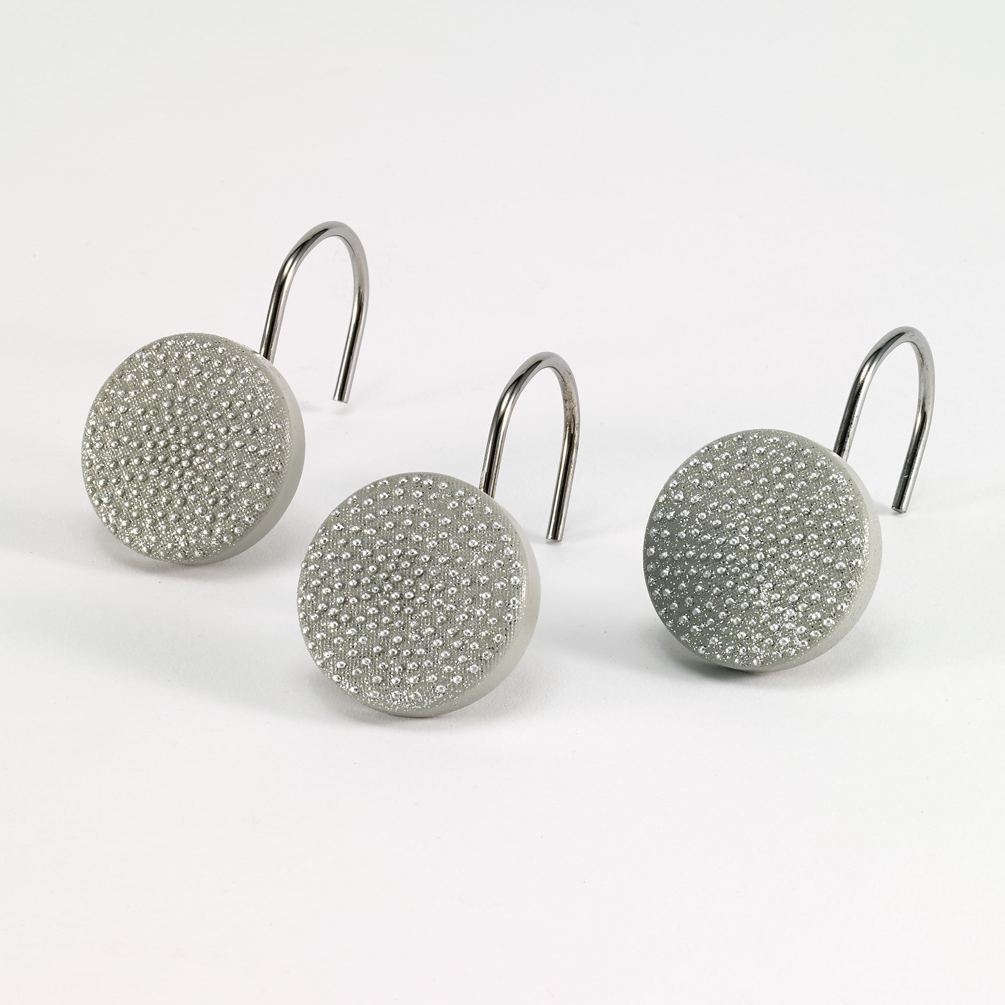Dotted Circles Shower Hooks White