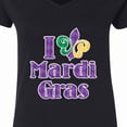 thumbnail image 4 of Inktastic I Love Mardi Gras Women's V-Neck T-Shirt, 4 of 5