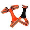 thumbnail image 3 of Chaleco reflectante de alta visibilidad con tiras LED ajustables para seguridad en deportes nocturnos, color naranja y rojo, 3 of 8