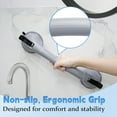 thumbnail image 6 of 16” Strong Suction Cup Grab Bars for Shower – No Drilling, Removable Shower Handles for Elderly Suction, Heavy Duty Bathroom Safety Grab Bar for Seniors, Waterproof Grey (Fits Shower Chair Stool), 6 of 12