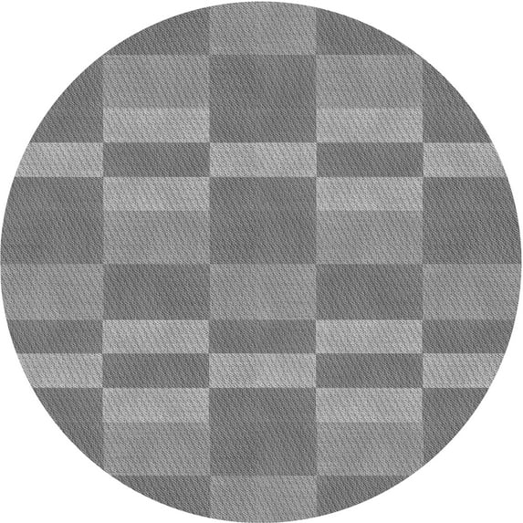 Ahgly Company Indoor Round Patterned Smokey Gray Area Rugs, 5' Round