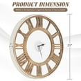 thumbnail image 3 of Costway 20 Inch Silent Wall Clock with Classic Frame Classic Roman Number Glass Cover, 3 of 7