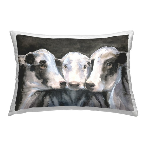 Stupell Industries Cow Trio Portrait Decorative Printed Throw Pillow Design by GeorgeDyachenkoArt
