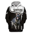 thumbnail image 3 of Nunca subestimes a un anciano con un pastor alemán Sudadera con capucha con estampado 3D por todas partes Chándal de calle Love Dog 01, 3 of 5