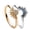 gold-sun，sliver moon, variant on Sun Moon Couple Rings Set, Stackable CZ Open Rings Celestial Jewelry for Women Men