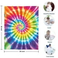 thumbnail image 4 of Rainbow Tie Dye Mandala Pattern Blanket,Comfortable Soft Flannel Throw Blanket,All Season,Warm Lightweight Blankets for Sofa Bed Couch Living Room Chair,30"x40", 4 of 4