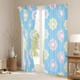 thumbnail image 3 of Feelyou Dreamy Floral Flower Black Out Curtains for Kids, Kawaii Cherry Blossoms Curtains Pack of 2 (42x63 Each), Princess Cartoon Blue Bedroom Curtains, Curtains and Drapes Room Decor, 3 of 6