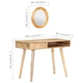 thumbnail image 4 of vidaXL Dressing Table 100x50x76 cm Solid Mango Wood, 4 of 5