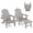 Gray, variant on Gymax 2 PCS Folding Adirondack Chair HIPS Fire Pit Chair w/ Adjustable Backrest Black