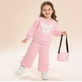 thumbnail image 2 of MuXiKeJi Clothes valentine outfit for girls,Toddler Outfits for Girls 6 Graphic Print Soft Hooded Sweatshirt and Jogger Sweatpants Clothing Kids Fall Outfits Sweat Suit, 2 of 9