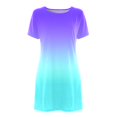 thumbnail image 3 of Soighxzc Summer Dresses for Women Beach Sundress Short Sleeve Tie Dyed Swing Dress Casual Midi Dress Loose Crew Neck Tshirt Dress, 3 of 4