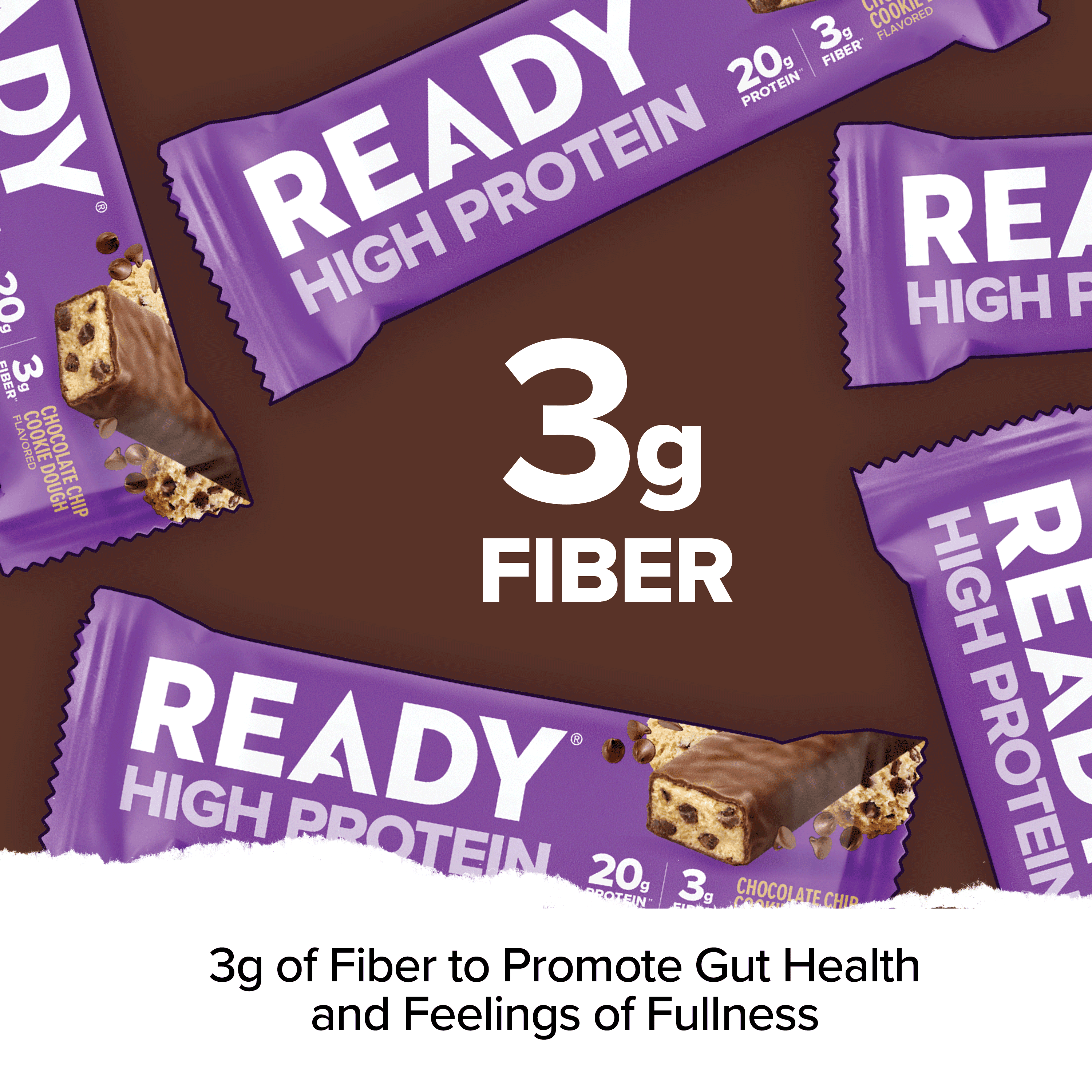 Ready® 20g High Protein Chocolate Chip Cookie Dough Bars - 4 Count