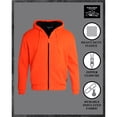 thumbnail image 2 of Bass Creek Outfitters Mens Work Hoodie Sherpa Fleece Lined Heavy Duty Zip Up Work Sweatshirt for Men, 2 of 7