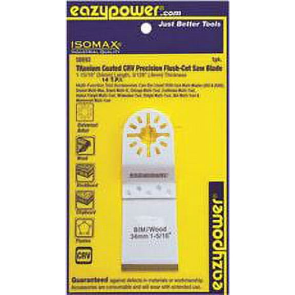Eazypower Oscillating Precision Flush Wood Saw Blade, Titatium Coated, 1-5/16 In.