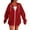 Red, variant on Women's Cardigan Zip Up Jackets For Women 2025 Fall Basic Lightweight Sweatshirt Print Long Sleeve Shirts Drawstring Full Zip Hoodies,Beige Women's Cardigan M