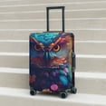thumbnail image 5 of Yiaed Colorful Feather Owl Print Travel Luggage Cover Suitcase Protector Fits 18-32 Inch Luggage Wheel Covers Patterned Elastic Luggage Anti-scratch（No luggage）-Medium, 5 of 5