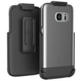 thumbnail image 2 of Galaxy S7 Belt Clip Case, Encased (SlimShield Series) Hybrid Cover w/ Secure-fit Holster (2pc set) (Metallic Gray), 2 of 6
