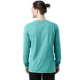 thumbnail image 3 of Hanes Unisex Garment Dyed Long Sleeve Cotton T-Shirt Mint 3XL, 3 of 6