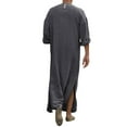 thumbnail image 3 of Mens Arab Muslim Long Robe Clothes Casual Middle East Islamic Thobe Kaftan Robes, 3 of 3