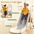 thumbnail image 5 of 5 in 1 Toddler Bus Slide and Swing Set, Children Large Playground Climber Slide Playset with Swing, Climber, Basketball Hoop, Playground Bus Slide Set for Indoor Outdoor, Grey, 5 of 9