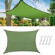 thumbnail image 3 of de vela triángulo rectángulo dosel de vela para Patios de las instalaciones 10 'x 10', Red de la, anillos en D - Rectángulo verde Rectángulo Verde Sunnimix Vela de sombra, 3 of 7