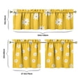 thumbnail image 3 of Floral Cottage Curtains 24" Short - 3 Panel Vintage Farmhouse Set with Bohemian Botanicals, Rod Pocket Window Treatment for Country, 3 of 3
