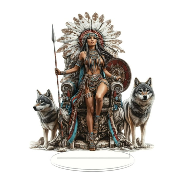 Decoración de escritorio acrílica de americanos, decoración de mesa, colección, pantalla 2D, adorno de de niñas americanas para oficina