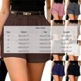 thumbnail image 3 of Dpjklzsn Women's High-Waisted Tailored Shorts, Side Pockets, Belt-loop Waist, Pleated Front for Work, Travel and Dressy Casual Outfits, 3 of 5
