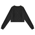 thumbnail image 3 of Women'S Oversized Fall Sweaters Casual Long Sleeve Crewneck Chunky Cable Knit Pullover Tops Winter Clothes Black S, 3 of 8
