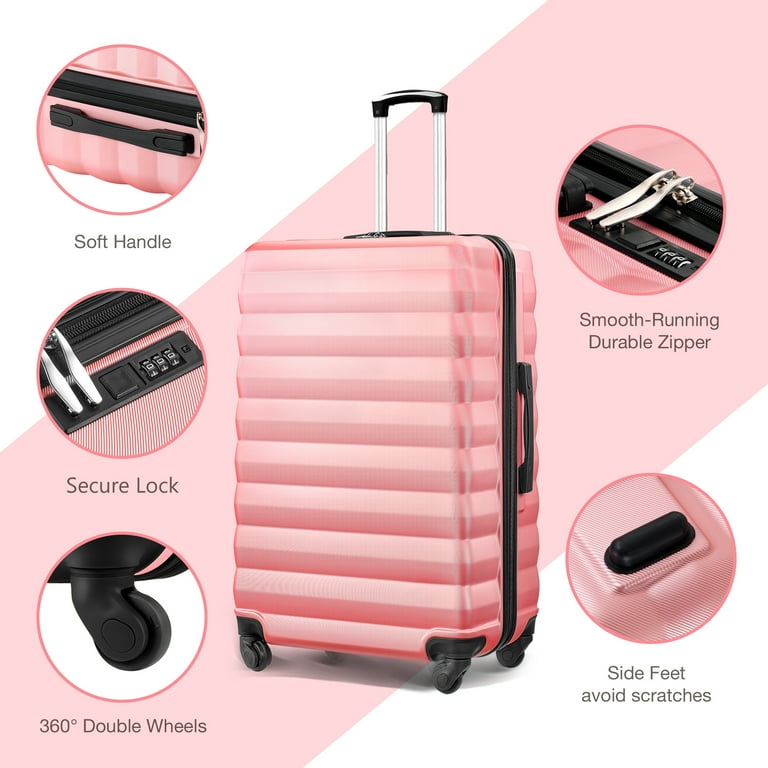 9 Piece Luggage Sets, Hard 20 24 28 inch Luggage with 6 Pieces