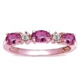 thumbnail image 3 of Star K � Oval 5x3 Genuine Pink Tourmaline three stone oval band, 3 of 9