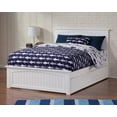 thumbnail image 6 of Nantucket Full Platform Bed with Matching Foot Board with Full Size Urban Trundle Bed in White, 6 of 6
