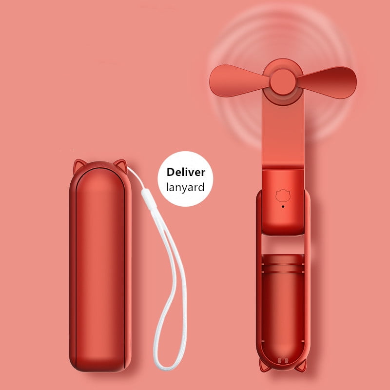 Pocket Fan Mini Portable Handheld Fan Battery Powered USB Rechargeable