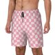 thumbnail image 1 of Balery Irregular Plaid Bañador para hombre, shorts de playa de secado rápido con entrepierna y forro de compresión-XX-Large, 1 of 6