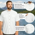 thumbnail image 3 of Tiger Hill Men's Tall Casual Button Down Collared Short Sleeve Fishing Shir, 3 of 4