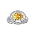 thumbnail image 1 of RYLOS Bagues pour Femmes Bague en Argent Sterling Classique Pierre Précieuse Ovale 9x7 mm et Diamants Novembre Citrine Bijoux Taille 8, 1 of 7