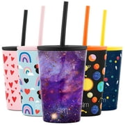 Simple Modern Kids Cup 12 oz Classic Tumbler with Lid and Silicone Straw - Vacuum Insulated Stainless Steel Cups for Toddlers Girls and Boys