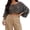 Dark Grey, variant on Women's Knit Sweaters Long Sleeve Round Neck Solid Color Pullovers Loose Fit Poncho Crop Tops