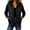 Black, variant on Winter Coats for Women Hooded Quilted Puffer Jacket Full Zip Warm Coat Outerwear, Dark Gray S-2XL