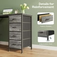thumbnail image 6 of 47 Inch Computer Desk with 8 Fabric Drawers, Office Desk Work Desk for Home Office, Study, Gaming Desk with Drawers, Large Storage, Grey, 6 of 9