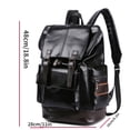 thumbnail image 5 of Vintage Leather Large Capacity Travel Backpack Laptop Backpack School Bag For College Student, 5 of 5