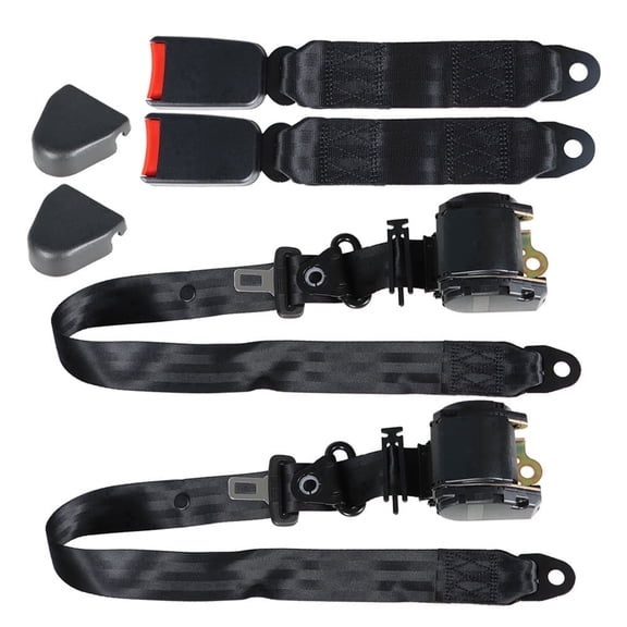 SHZAITOR 3 Point Retractable Seat Belts Universal For 1982-1995 Jeep CJ YJ Wrangler 2 X